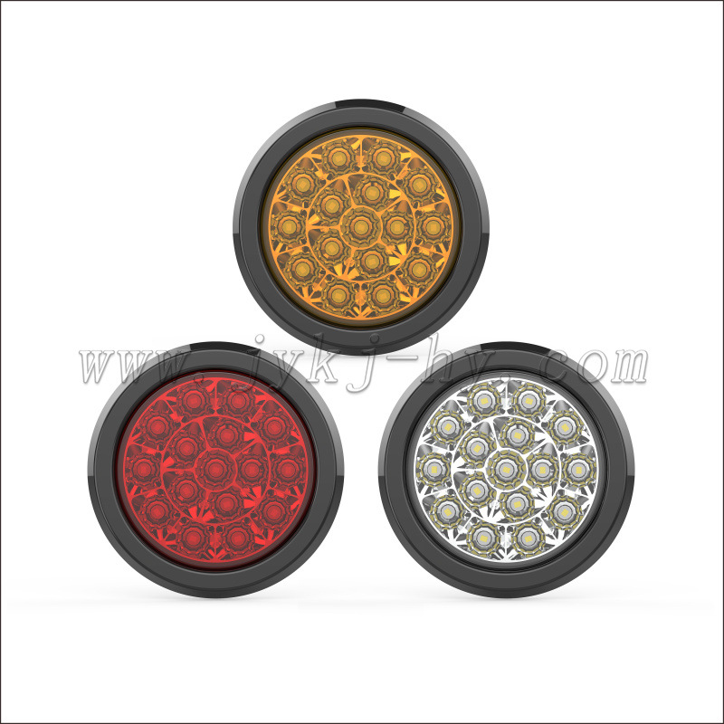 4寸卡车led灯 拖车尾灯 电动轮椅灯 卡車led灯 led圆尾灯