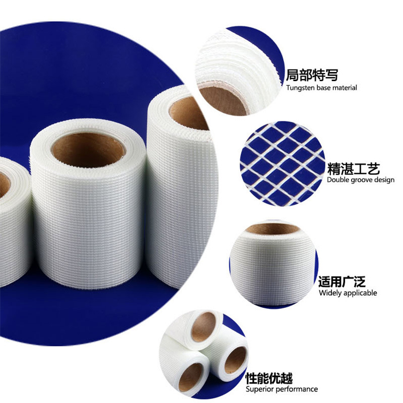Cintas autoadhesivas de malla de fibra de vidrio personalizadas para aislamiento térmico de pared interior y exterior de placa de yeso para aislamiento térmico de pared a prueba de grietas cascada de soldadura