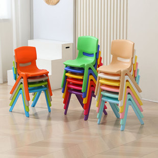 Kindergarten Chair Thickeneded Kidsren's Plastic Back Chair Student Chair Adult Chair Training Class Stool Manufacturer Wholesale