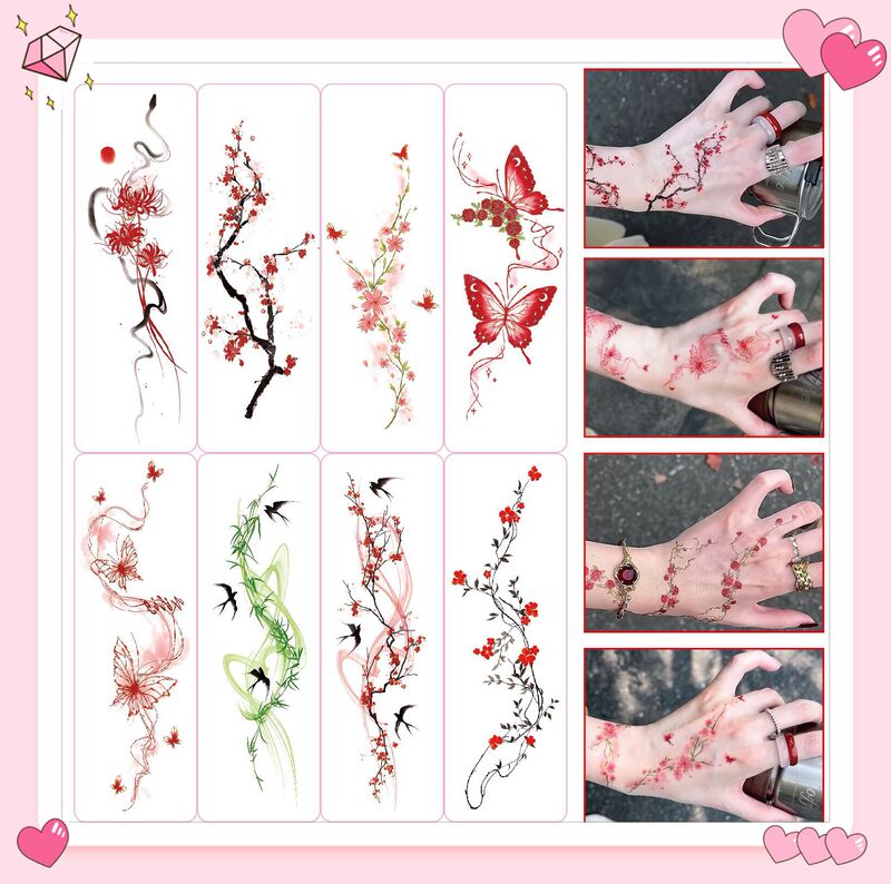 Colorful Arm Butterfly Tattoo Sexy Spice Girl Leg High Color Value Girl Washable Hot Sweet Cool Waterproof Sticker Colorful Arm Butterfly Tattoo Sexy Spice Girl Leg High Color Value Girl Washable Hot Sweet Cool Waterproof Sticker
