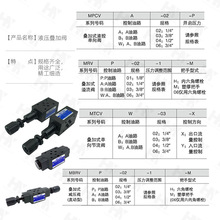 MRV-02P液压溢流阀MTCV-02节流阀MPCV-02W控单向阀MBRV-02P减压阀