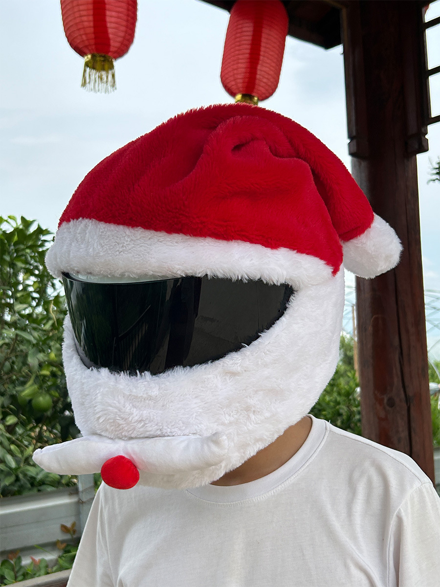 Cubierta de casco de motocicleta Cubierta de casco de felpa puntual Cubierta de casco completo Cubierta de casco de motocicleta Tacón de viento Moda de moda