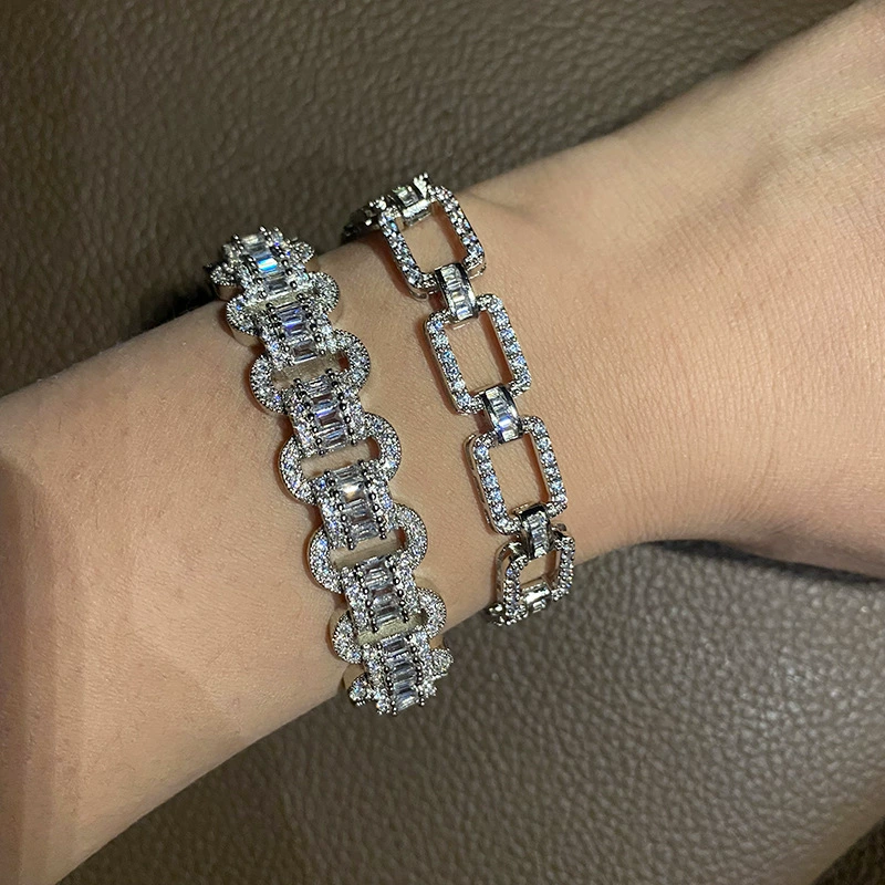 Chain, bracelet, jewelry, zirconium, high-quality style