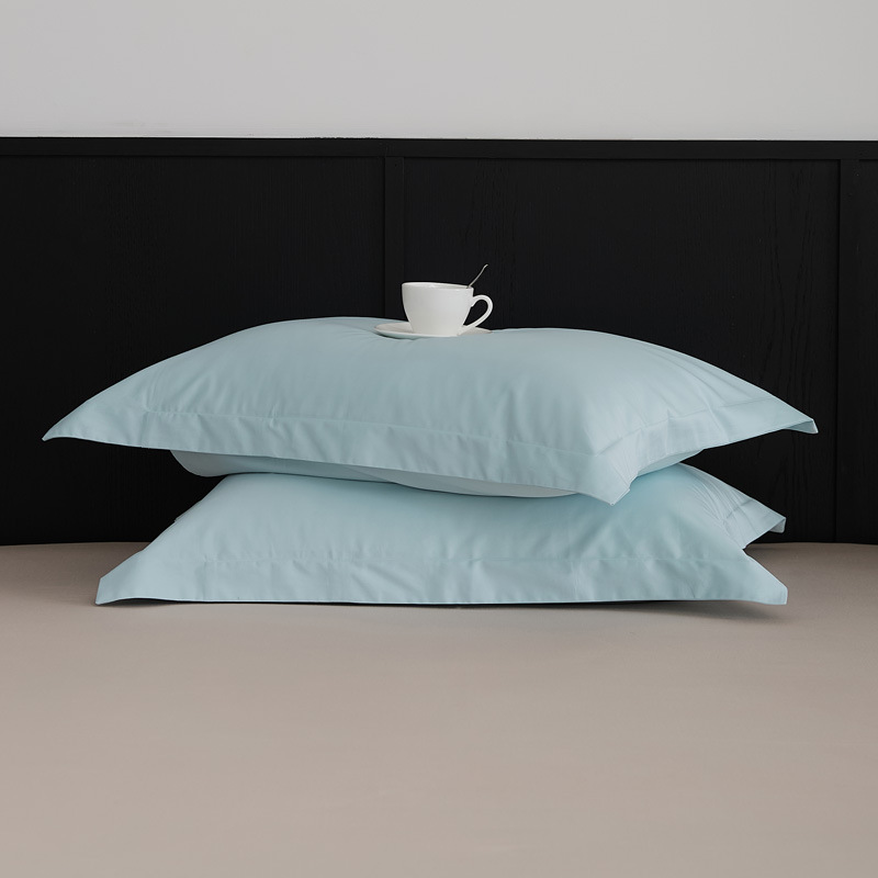 Nuevo par de fundas de almohada de algodón de fibra larga de algodón, un par de fundas de almohada
