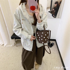 016慵懒风圆领卫衣女秋季新款薄款宽松韩版oversize女式上衣bf外