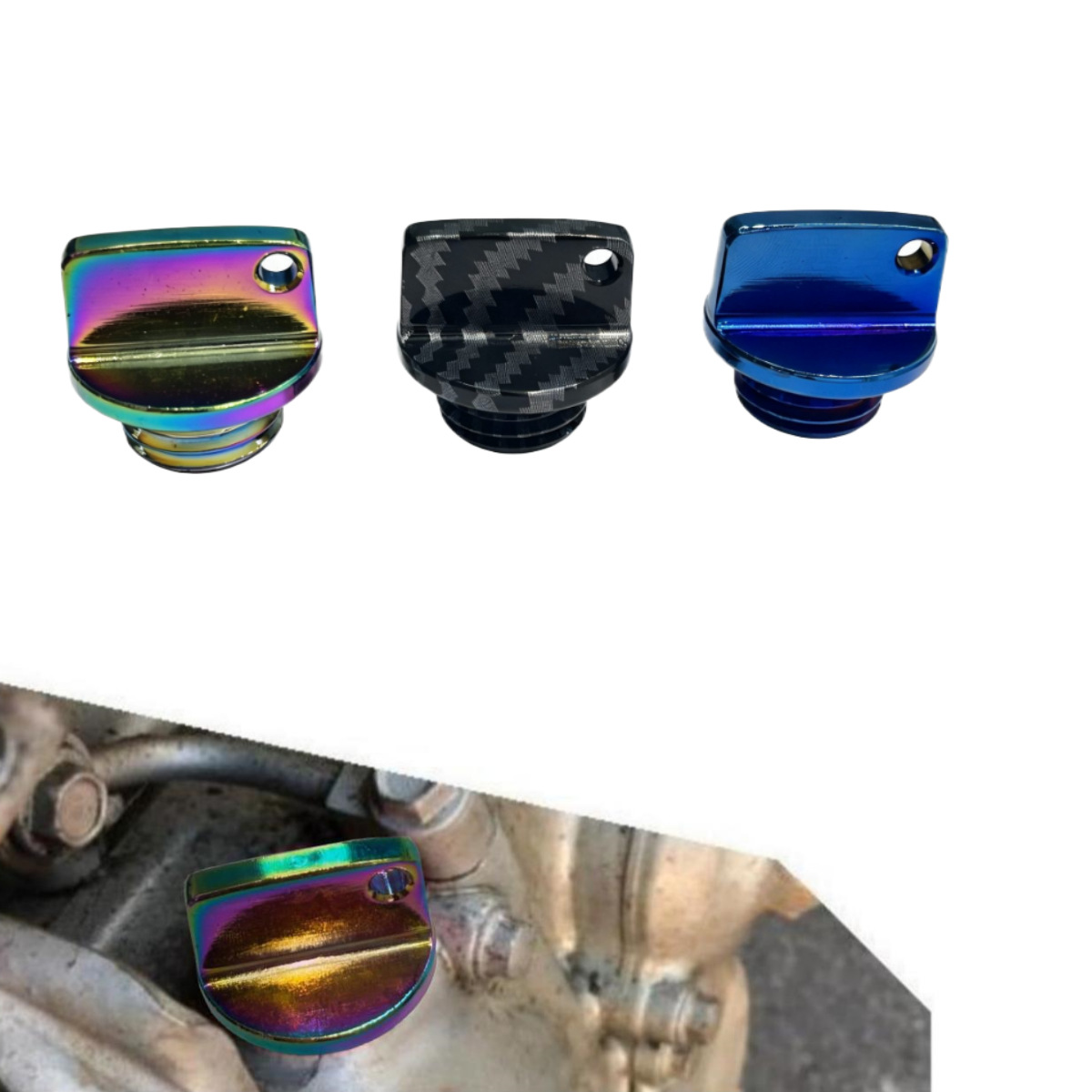 Colorful universal CNC engine oil cap for motorcycles, modified oil dipstick, aluminum alloy, cross-border bestseller