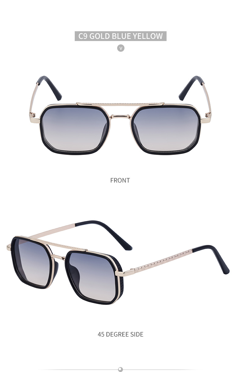 Lunettes de soleil Style Punk Steam pour hommes, nouvelle mode européenne et américaine décontractée, simples et polyvalentes, boîte rétro, 2024_voghion.com