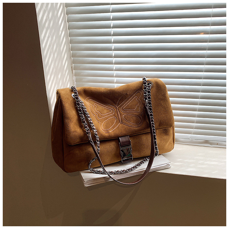 Nuova borsa a tracolla con catena monospalla di grande capacità, borsa da donna, borsa a tracolla con farfalla ricamata, borsa Maillard_voghion.com