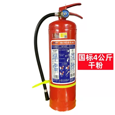 Vehicle fire extinguisher household 1KG portable dry powder - national-standard-4kg-new-sticker