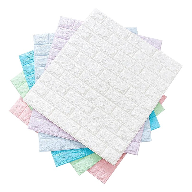 3D 3D pegatina de pared papel pintado autoadhesivo al por mayor imitación ladrillo patrón Fondo pared sala de estar dormitorio papel pintado espuma pegatina a prueba de humedad