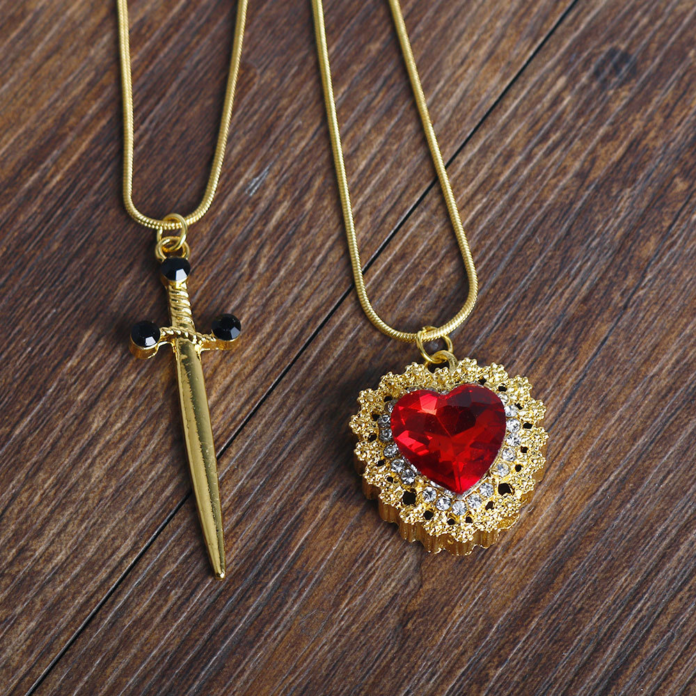 23g Weight Zinc Alloy Pendant Material Zircon Inlay Material Pendant Necklace Classification Zinc Alloy Chain Material snake chain Chain Type Holiday, Party Occasion Zinc alloy Material Heart Shape Pattern Unisex Gender Plating Design Punk, Streetwear Style Punk Streetwear Heart Shape Zircon Zinc Alloy Snake Chain Pendant Necklaces Wholesale 25