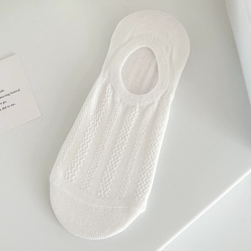 Invisible low‑cut summer thin socks, tide style, white and patterned designs, lightweight 0.02 kg