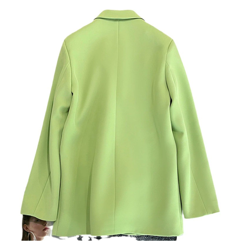 Модный зеленый блейзер для женщин, новинка весны-осени 2026 года, в корейском стиле, как у интернет-знаменитостей, повседневный, для миниатюрных фигур.