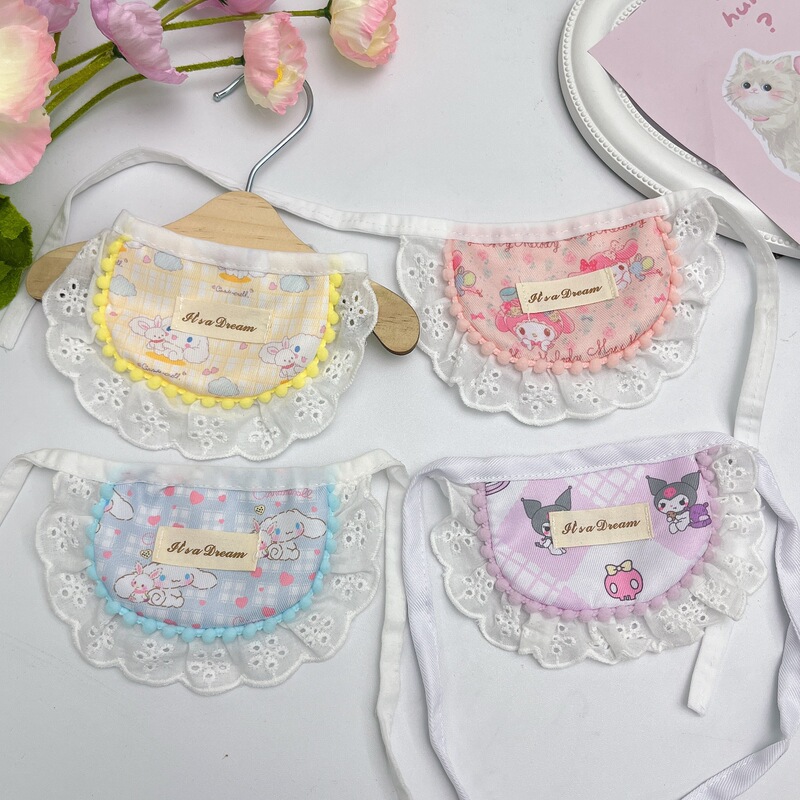 Cute Cartoon Bibs for Small Dogs and Cats, Pet Clothing Accessories, Neck Scarves for Bichon and Teddy