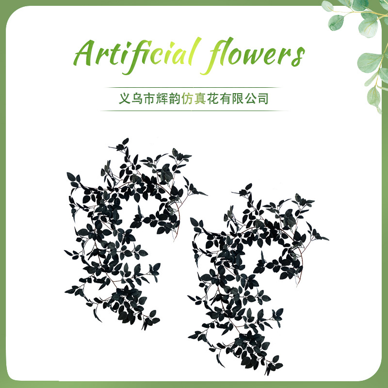 Artificial Rosa hoja ratán Amazon Halloween hogar negro decorativo atmósfera diseño artificial Rosa hoja Ratán