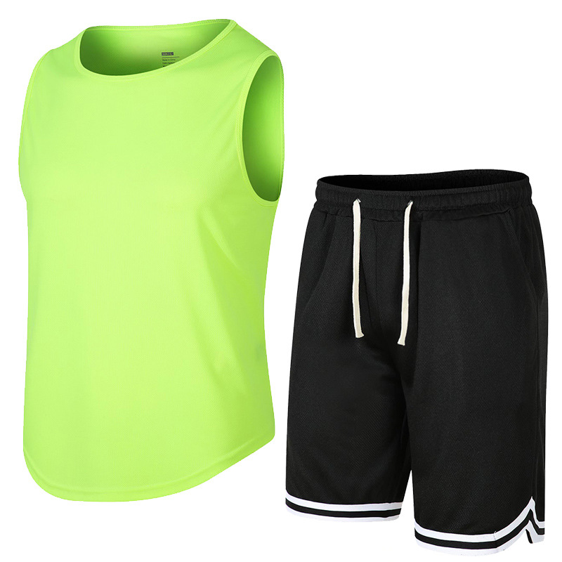 Men's Solid Color Casual Sports Round Neck Men's Sets display picture 1