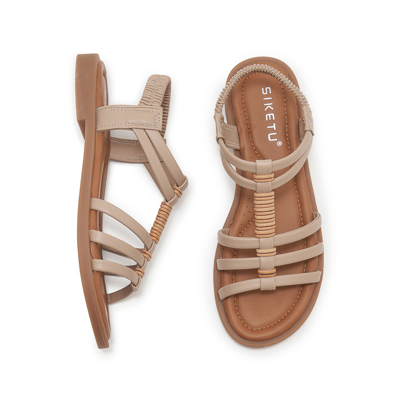 K9001 - 20 nuevo estilo 2025 vintage romana Amazon sandalias de moda minimalistas de tamaño grande sandalias para mujeres