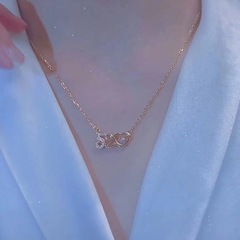 520 ダイナミックネックレス レディース鎖骨チェーン 個性的なネットセレブ風 ハートペンダント鎖骨チェーン ネックチェーン