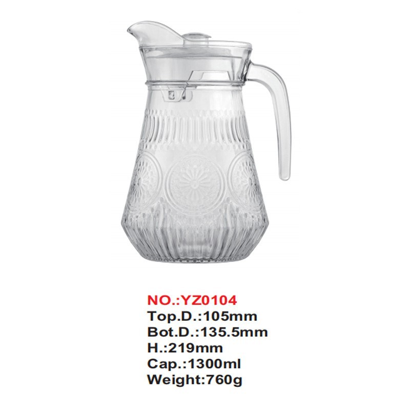 Pot de boca de pato burbujeante fría barra de cerveza de vidrio transparente frutas de té contenedor de cerveza fría agua fría comercial gran olla de cerveza