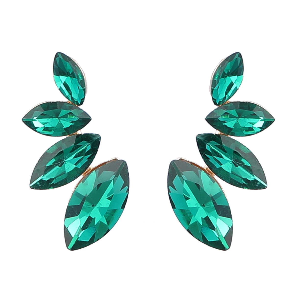 Модные металлические стеклянные серьги, 2022 год, европейский стиль