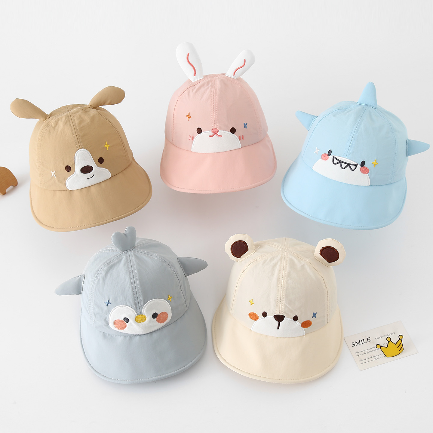 Kids Casual Sun Hat UPF 50+ Children's Hat Spring/Summer New Cartoon Shark Wide Brim Sun Protection Boys, Duckbill For Girls, Quick-Dry Baseball Cap_voghion.com