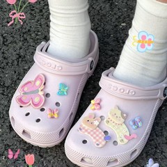 蝶を追う子猫オリジナルデザイン下駄アクセサリー子猫ドーパミン蝶靴花靴バックル diy