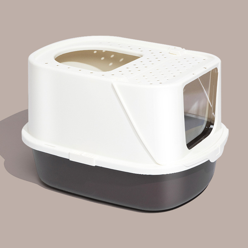 La caja de arena para gatos está completamente cerrada, a prueba de salpicaduras externas, la caja de heces para gatos, la caja de arena para gatos desodorante, la caja de arena para gatos