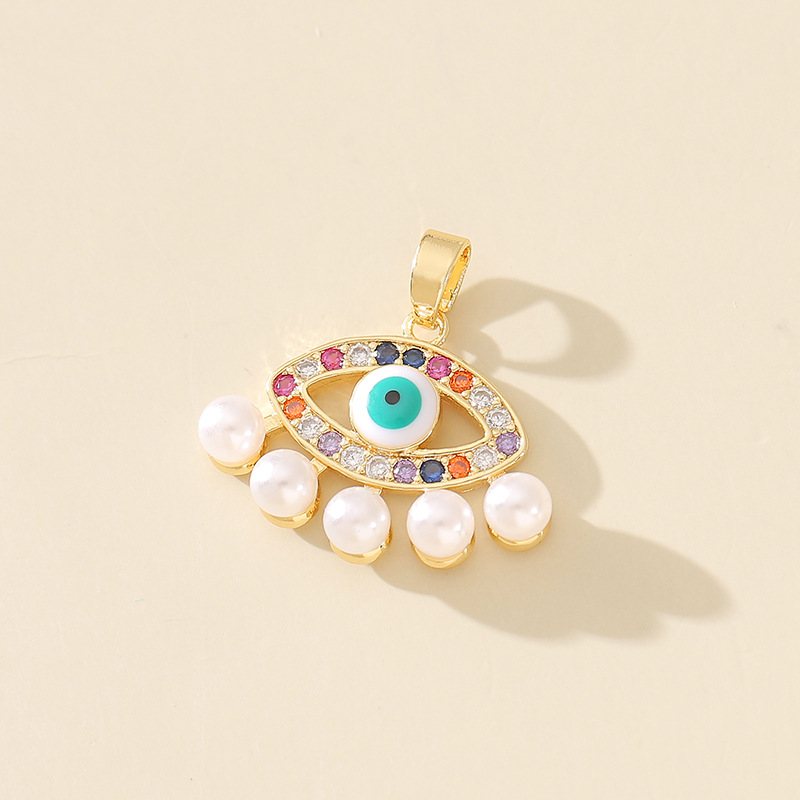 7g Weight Pendant Jewelry Making Type 20*20mm Jewelry Making Size Zircon Inlay Material DIY Jewelry Accessories Classification 1 Piece Quantity Copper Material Devil's Eye Pattern Polished Finish Plating Design Casual, Simple Style Style 1 Piece 20*20mm Copper Zircon Devil's Eye Polished Pendant 21