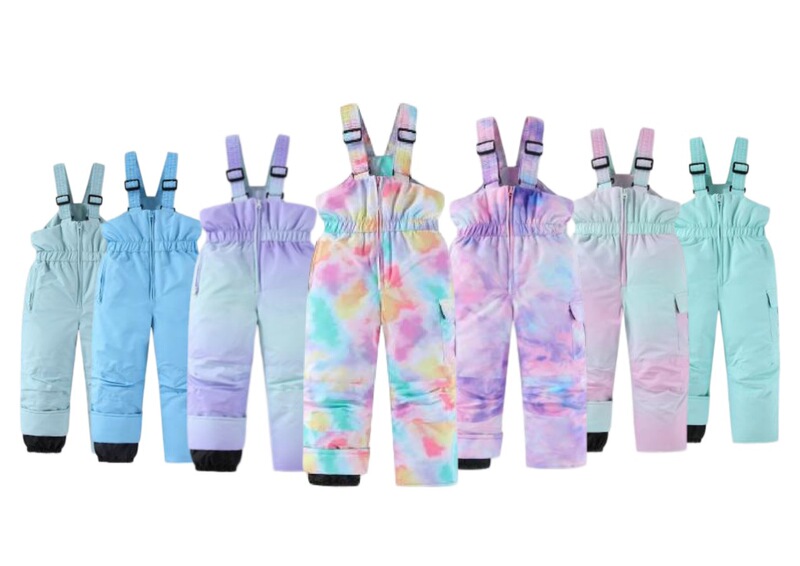 2025 New Kidsren's Ski Pants Girls Thickeneded Warm One-Piece Printed Ski Suit Winter Kidsren's Cotton Suit
