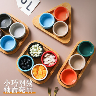 ins�͏d�Ƶ��u�ϵ���ʳ�c��ƴ�P��ɫ�մ�С�A����ľ�бP�{ζ����