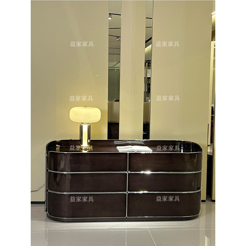 Italian Light Luxury Sideboard, Mansion Villa Entrance Cabinet, Solid Wood Cupboard, Designer Storage Cabinet