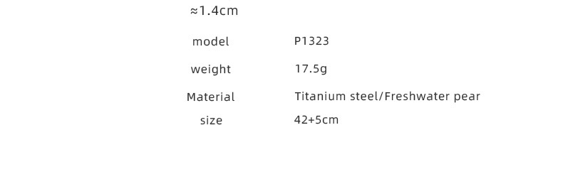 Retro Square Smiley Face Pearl Titanium Steel Necklace