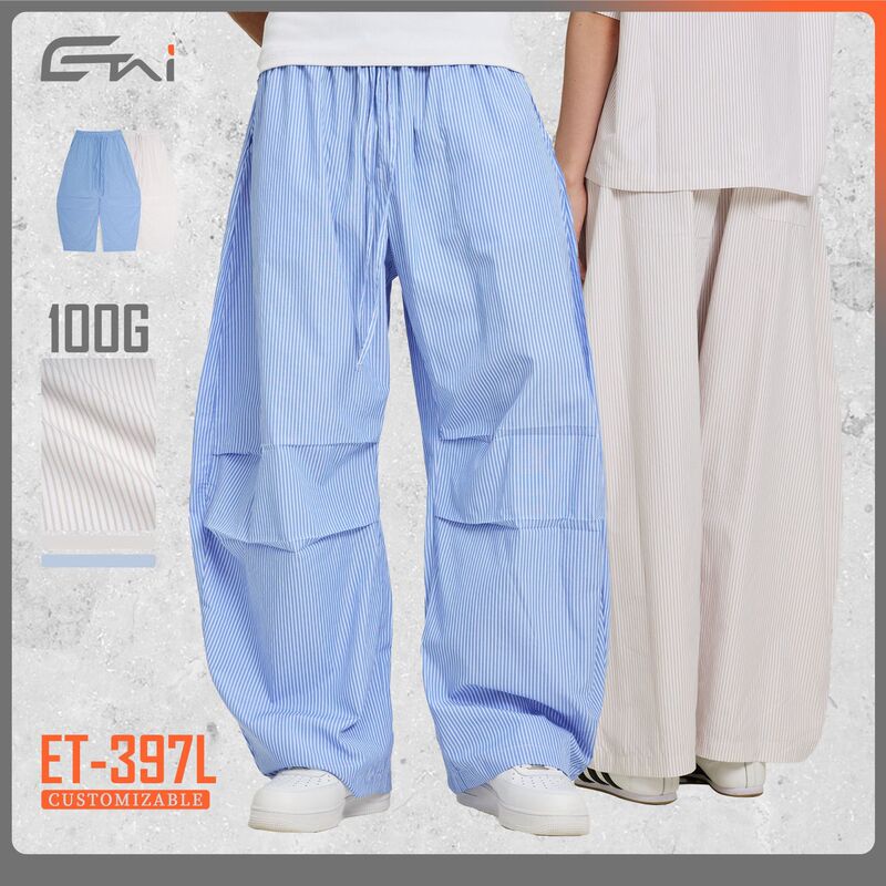 Etai Men's Clothing | Summer Thin Scimitar Striped Wide-Leg Pants Men's Trendy Brand High-Quality Loose Men's Casual Pants