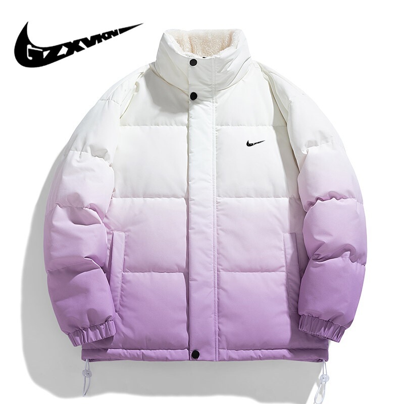 Cross-border Men's 2024 Winter White Duck Down Jacket Men's Thickened Warm Gradient fleece-lined Couple's Same Coat Women