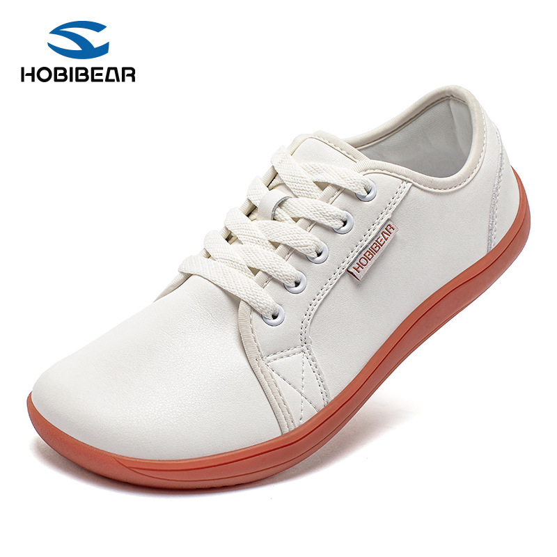 Hobby Bear Leather Shoes Sneakers Men's Shoes Barefoot New Casual Soft Sole Wide Head Wide Last Shoes Foreign Trade Walking Shoes Manufacturers