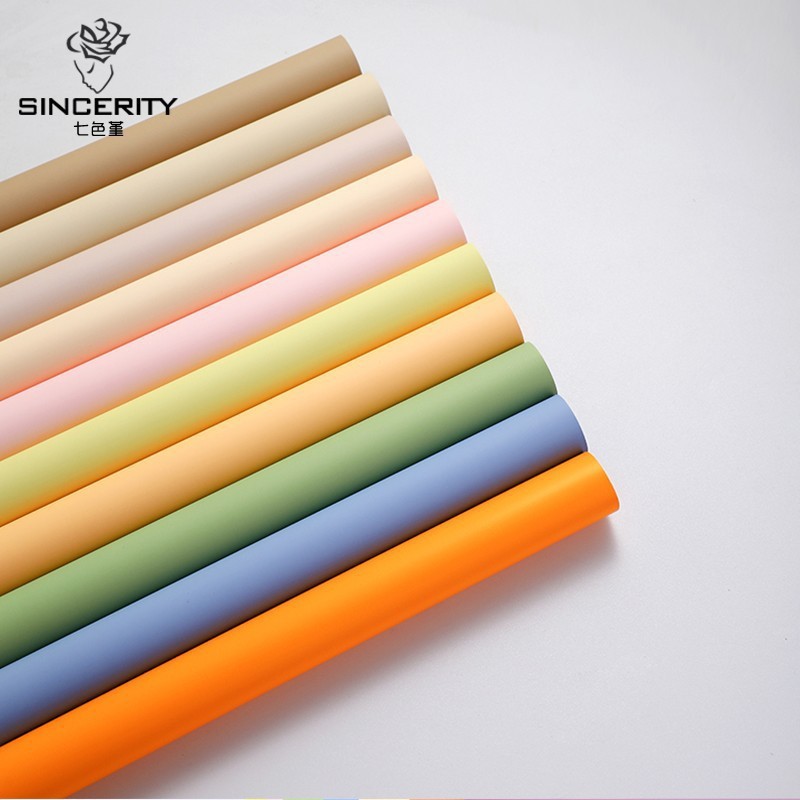 Papel de Envoltura de Flores Color Liso Macarrón de Papel Amasado a Mano para Arreglos Florales image 3