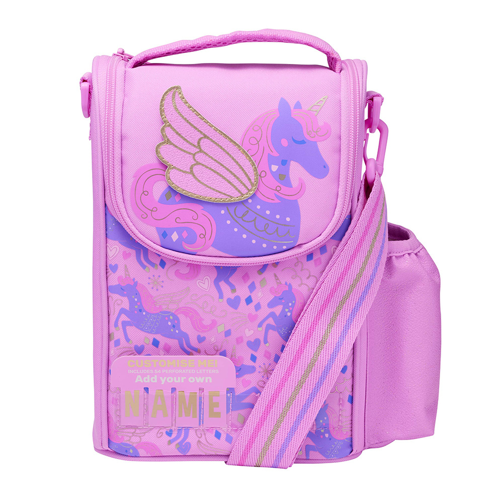 Bolsa isotérmica vertical Unicornio Alado Rosa