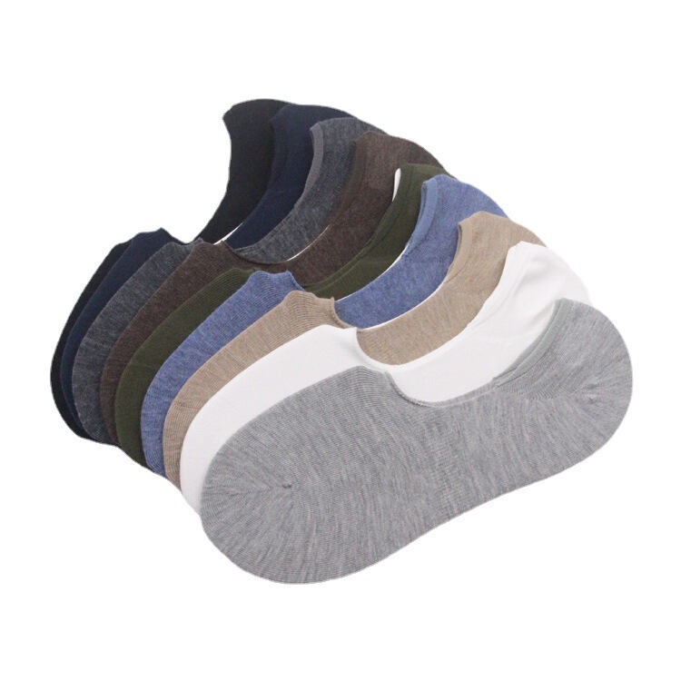 Men's boneless eye-to-eye solid color boat socks cotton socks thin anti-drop silicone shallow mouth invisible socks foreign trade tail goods Men's boneless eye-to-eye solid color boat socks cotton socks thin anti-drop silicone shallow mouth invisible socks foreign trade tail goods