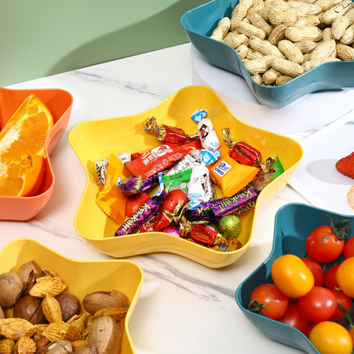  New ⭐ Fruit Plate New Year Fruit Plate Home Living Room Coffee Table Candy Plate Snack Plate Dry Fruit Plate Melon Seed Plate