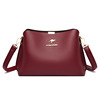 Demi-season fashionable one-shoulder bag, 2021 collection, for middle age