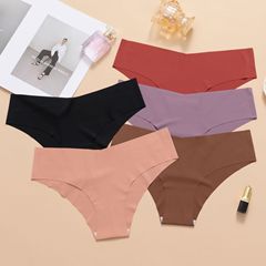 跨境透氣運動瑜伽速乾冰絲無痕內褲女低腰性感提臀純棉襠女士內褲