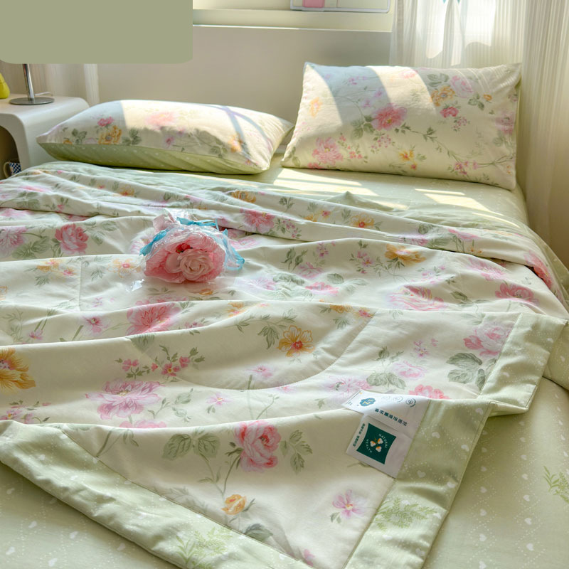 Edredón de aire acondicionado de algodón puro edredón de algodón lavable a máquina edredón de verano edredón de dormitorio individual edredón de verano