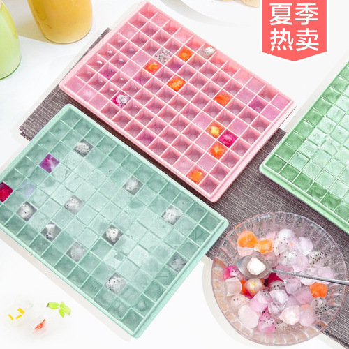 96 rejilla 60 rejilla grande diamante cubo de hielo molde caja de hielo diamante Smoothie creativo molde de cubo de hielo cuadrado caja de cubo de hielo