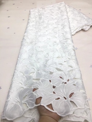 夏女装超美连衣裙波西米亚经编白色婚纱水溶植物绣花牛奶蕾丝面料|ms