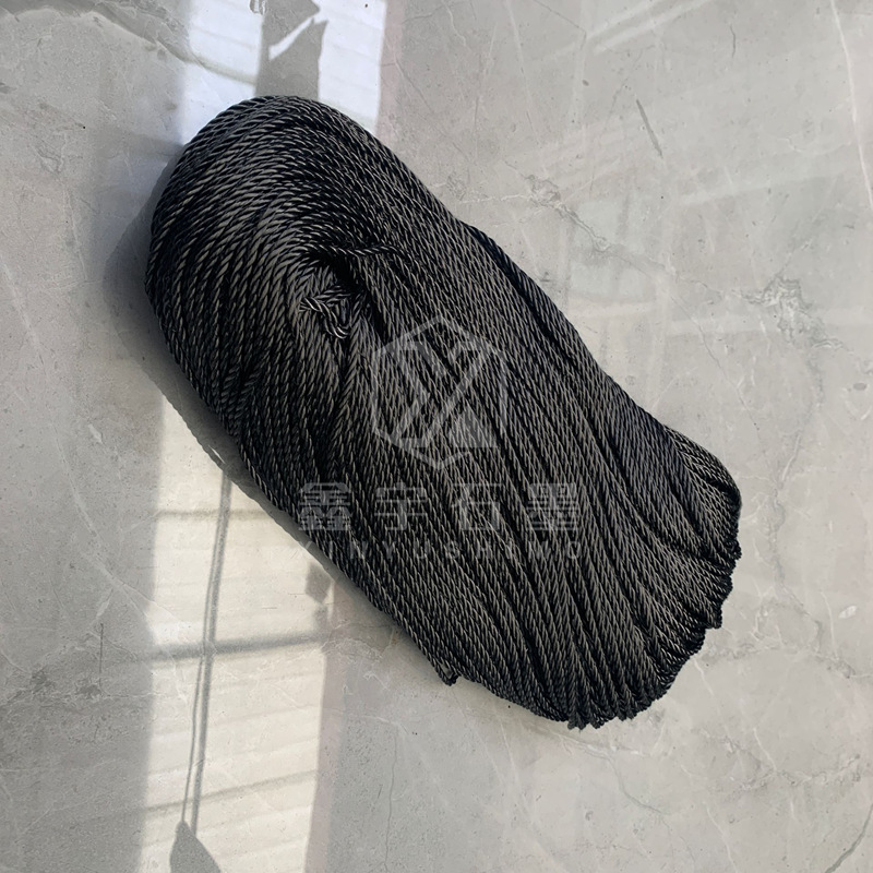碳纤维石墨绳 碳绳 耐高温石墨绳捆扎石墨绳导电耐高温现货