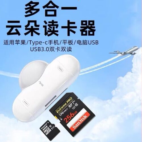 Magnetic card reader suitable for iPhone/Type-C/USB computer Android tablet SD/TF OTG card reader