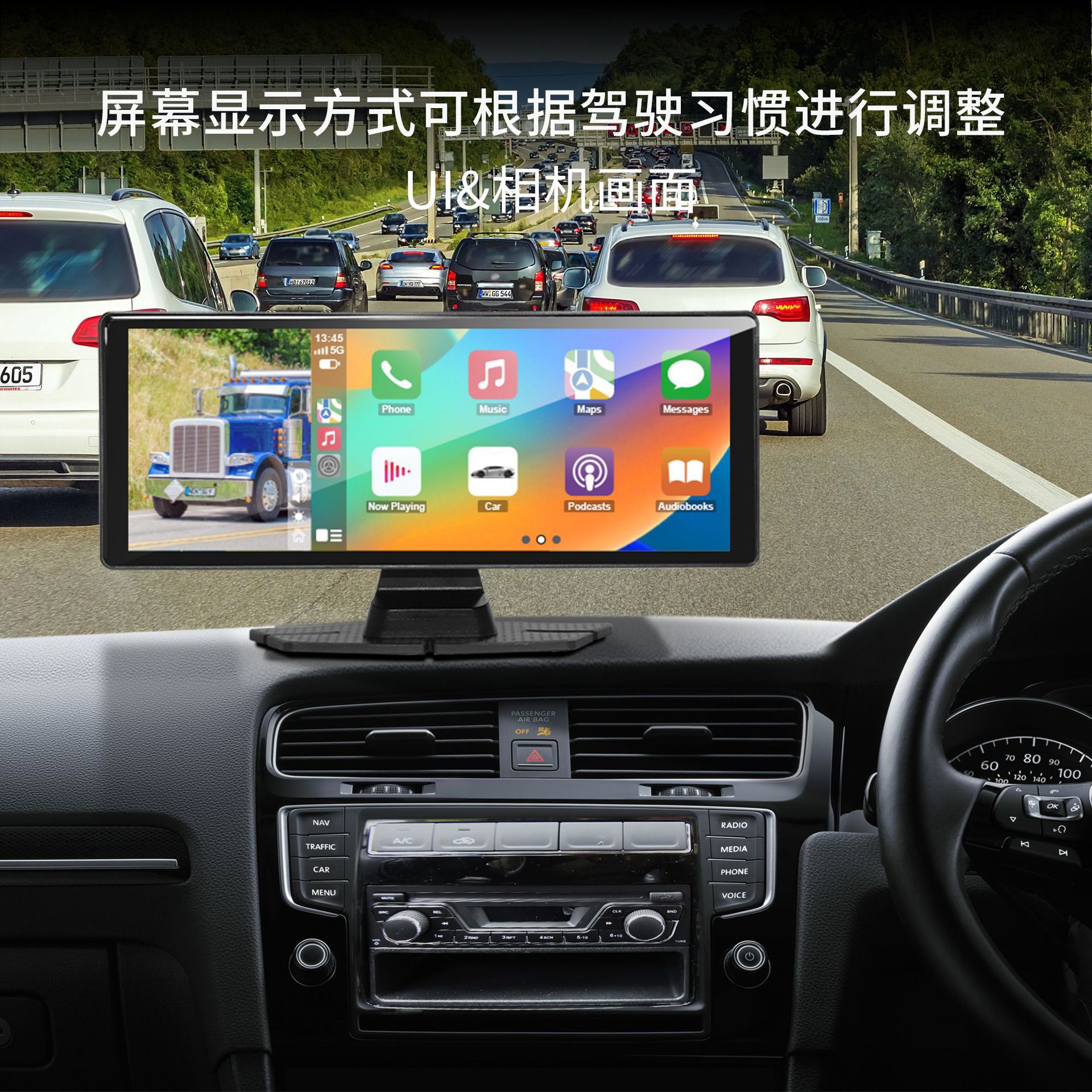 Carplay Dash Cam 4K Front and Rear Dual Recording WiFi Navigation