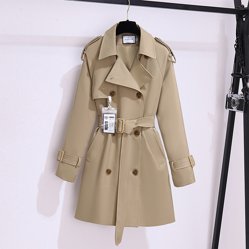 ng2510292 2024 Inverno Nuovo Elegante Trench per Donne Petite Stile Britannico Coreano Taglie Forti Lunghezza Media Cappotto Snellente che Stringe la Vita_voghion.com