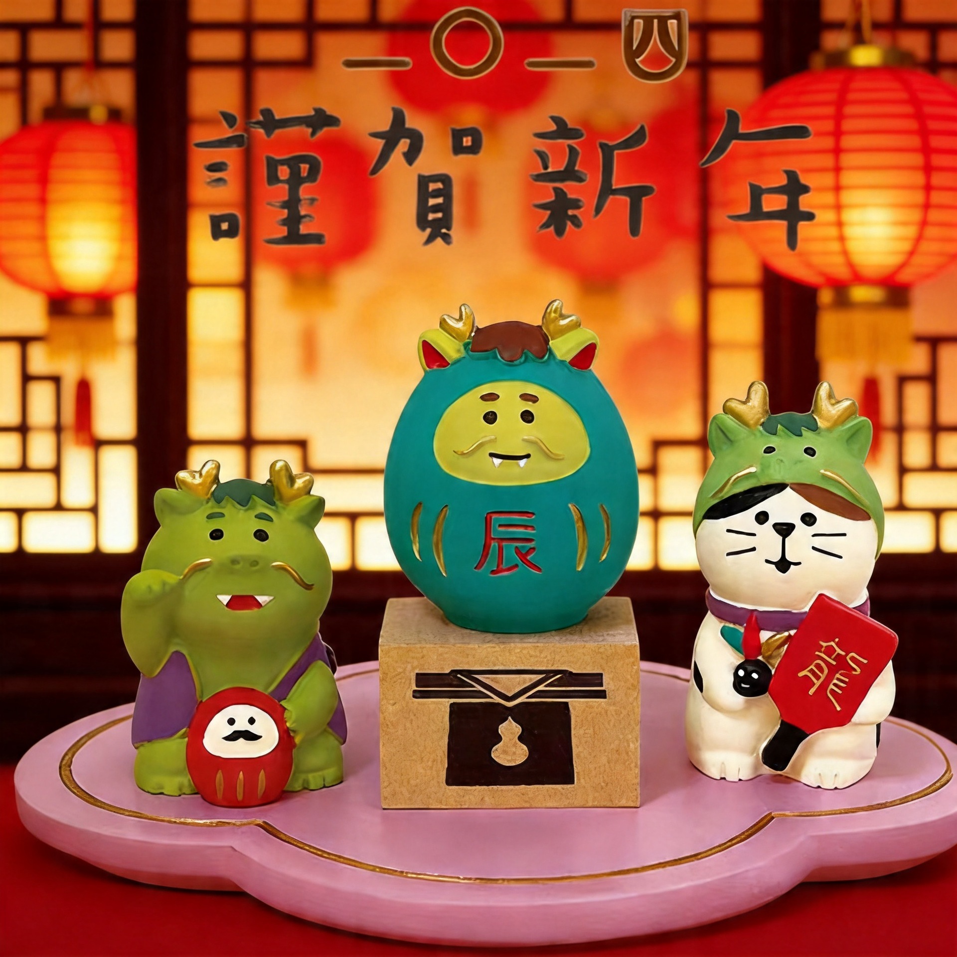 새해 새해 장식품 ZAKKA 일본 고양이 INS 크리 에이 티브 유행 장식 선물 DIY 수지 공예 장식품