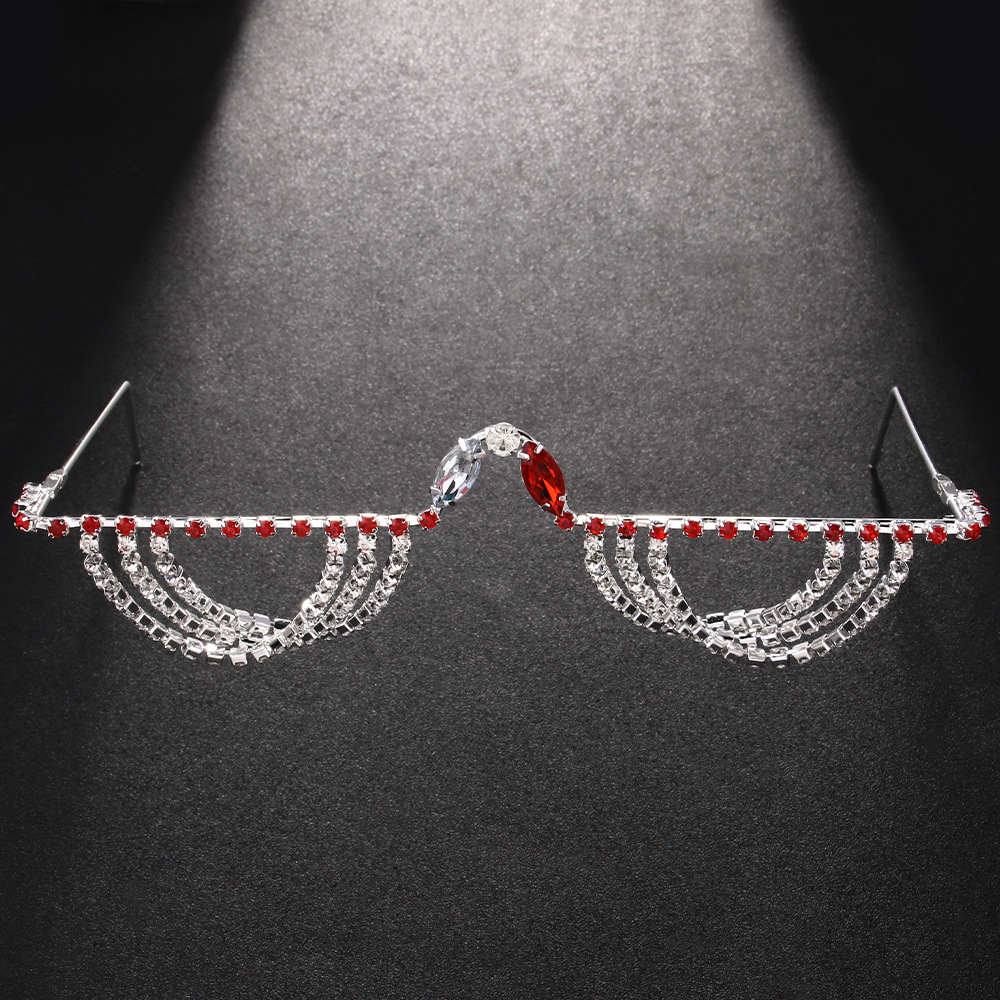 Nuevos marcos de gafas transfronterizos de moda de diamante accesorios de hip-hop para mujeres marcos de gafas